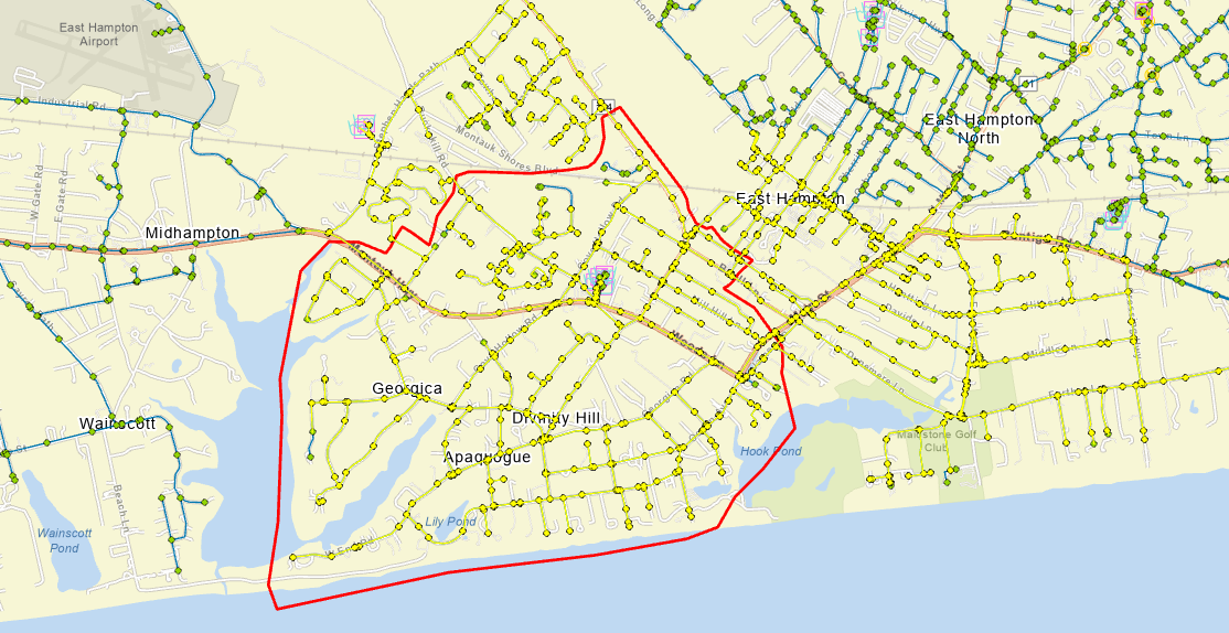 Map of affected area