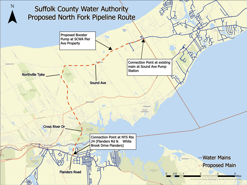 North Fork Pipeline Route