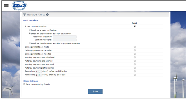 Alerts Configuration