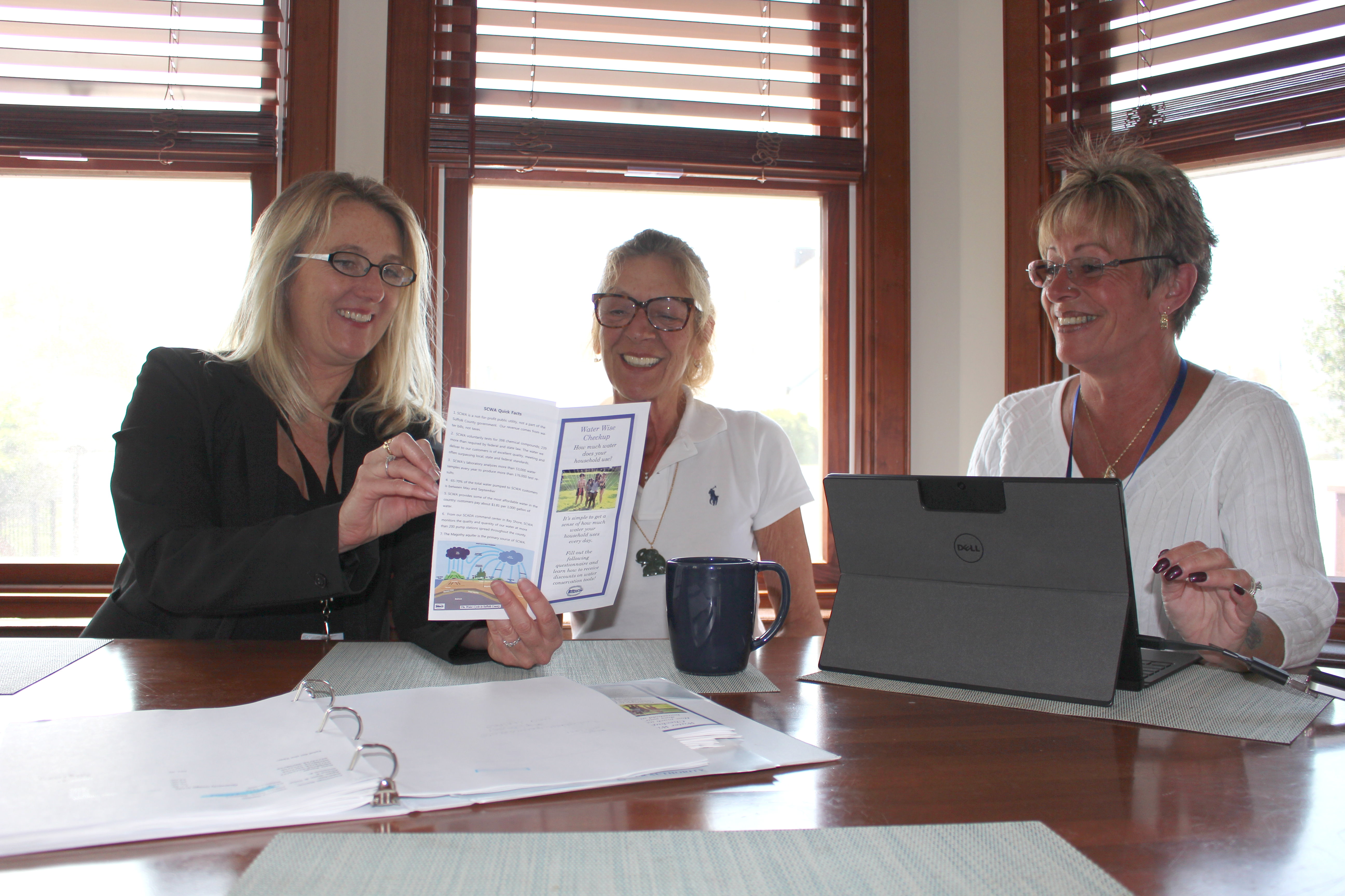 Customer participating in a water wise check up